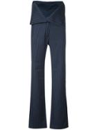 Juan Hernandez Daels High Waisted Striped Trousers - Blue