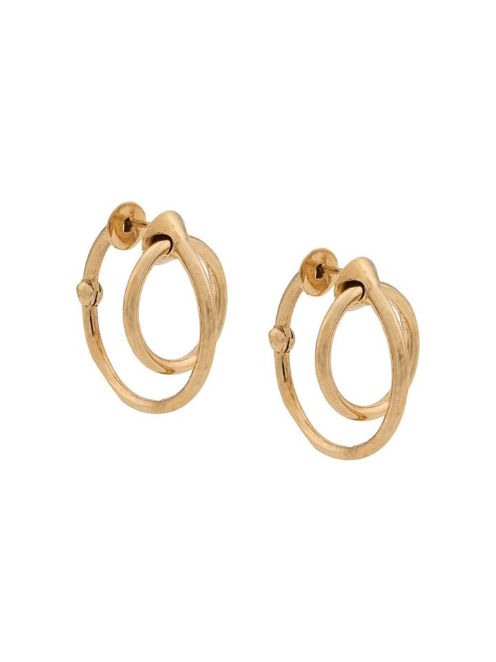 Alan Crocetti Twisted Hoop Earrings - Gold