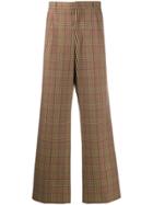 Msgm Checked Tailored Trousers - Brown