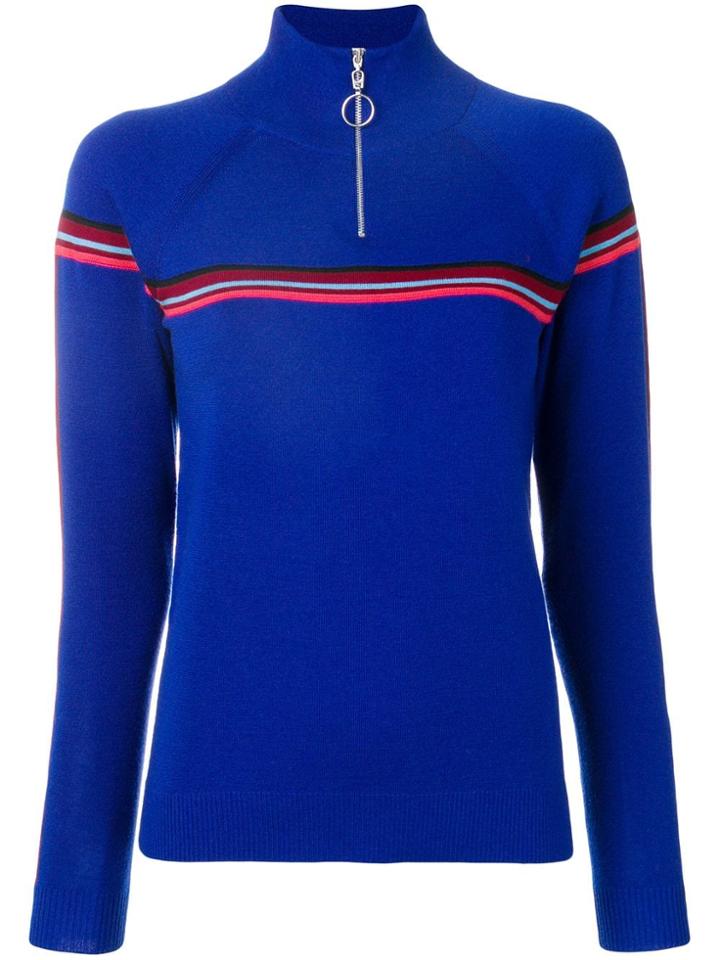 Ps By Paul Smith Zip-up Collar Jumper - Blue