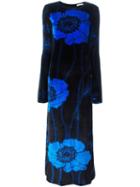 Nina Ricci Long Velvet Printed Dress, Women's, Size: 36, Black, Viscose