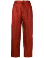 Forte Forte Straight Leg Cropped Trousers - Orange