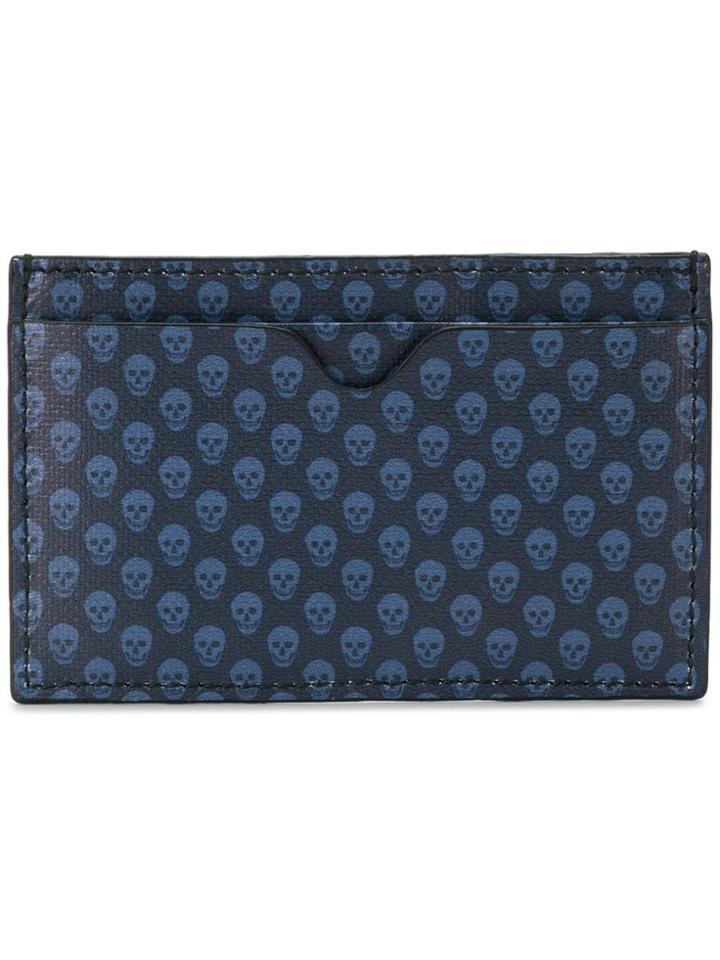 Alexander Mcqueen Micro Skull Cardholder - Blue