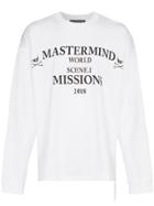Mastermind Japan Missions Long Sleeve Cotton T-shirt - White