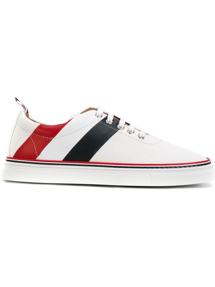 Thom Browne Signature Stripes Sneakers - White