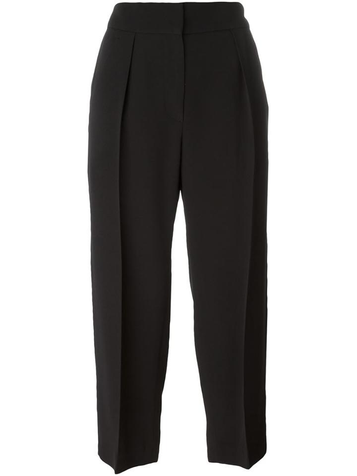 Brunello Cucinelli Cropped Trousers, Women's, Size: 38, Black, Acetate/silk/polyester/cupro