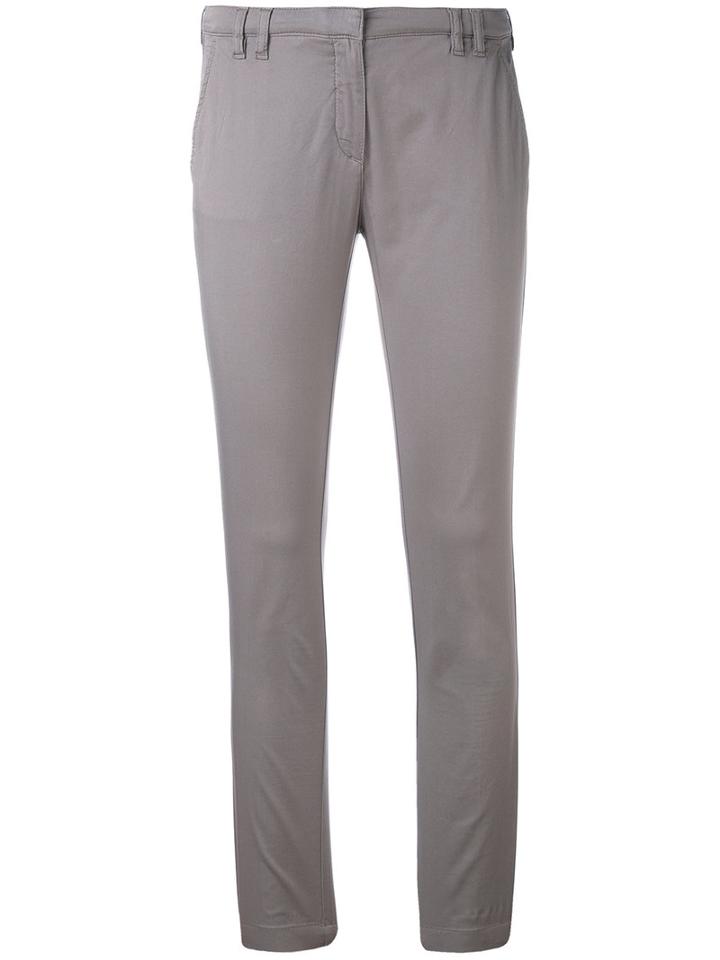 Eleventy - Super Skinny Cropped Trousers - Women - Cotton/spandex/elastane - 28, Nude/neutrals, Cotton/spandex/elastane