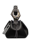 Ganni Logo Stripe Bracelet Bag - Black