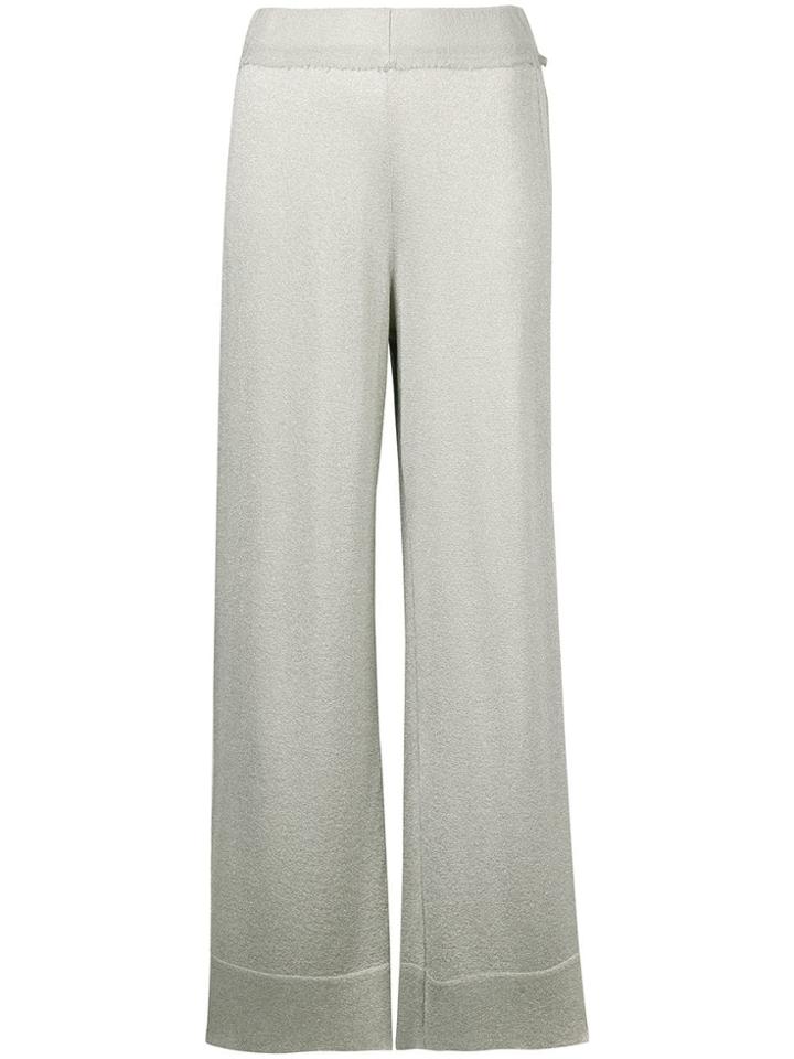 Roberto Collina Lurex Knit Trousers - Grey