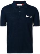 Manuel Ritz Contrast Pocket Polo Shirt - Blue