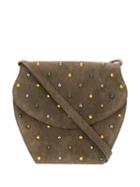 Yves Saint Laurent Pre-owned 1970's Studded Crossbody Bag - Brown