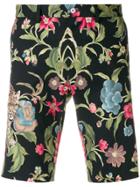 Dolce & Gabbana Leopard Print Bermuda Shorts - Black