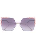 Fendi Eyewear Cat Eye Sunglasses - Pink