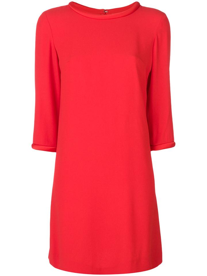 Goat Tunic Dress In Acetate And Viscose - Red