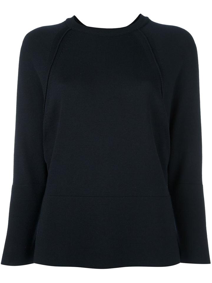 Marni Raglan Sleeve Sweater, Women's, Size: 42, Blue, Silk/virgin Wool