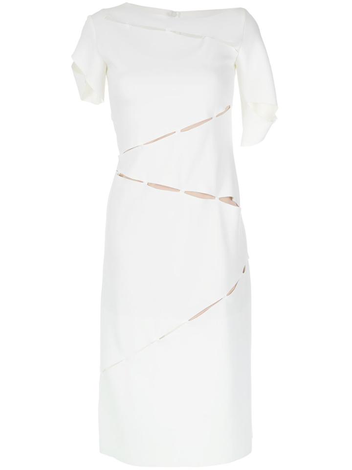 Gloria Coelho Cut Out Midi Dress - White