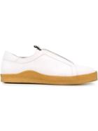 Opening Ceremony Slip-on Sneakers, Men's, Size: 44, White, Calf Leather/leather/rubber