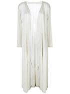 Pleats Please By Issey Miyake Pleated Long Coat - Nude & Neutrals