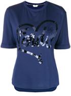 Fendi Sequined Logo T-shirt - Blue