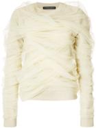 Y / Project Tulle Wrap Sweatshirt - Nude & Neutrals