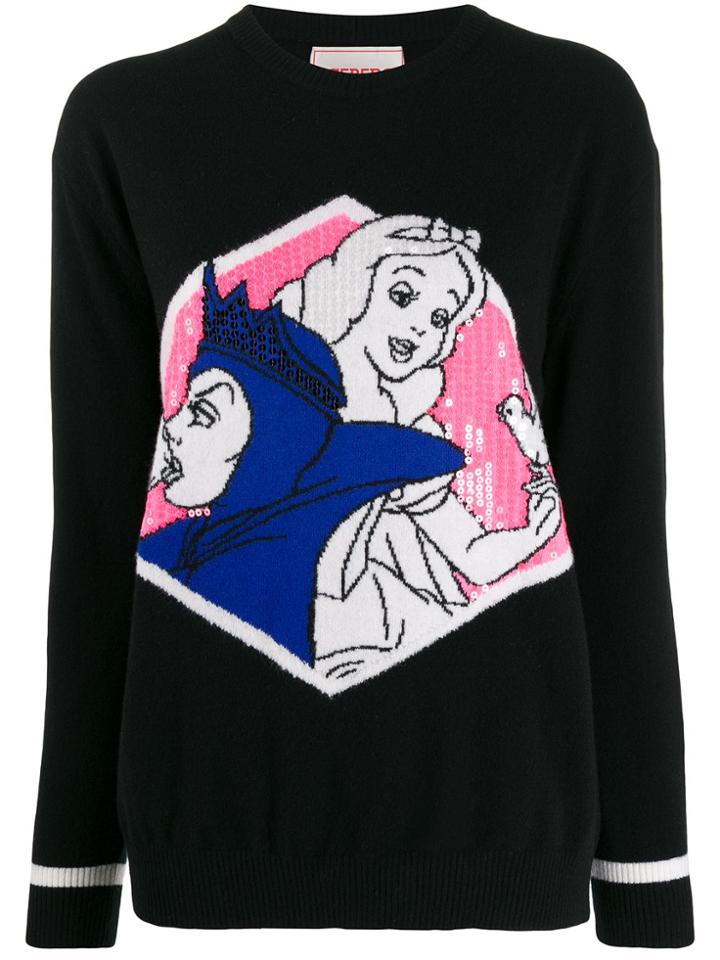 Iceberg Embellished Graphic Jumper - Black