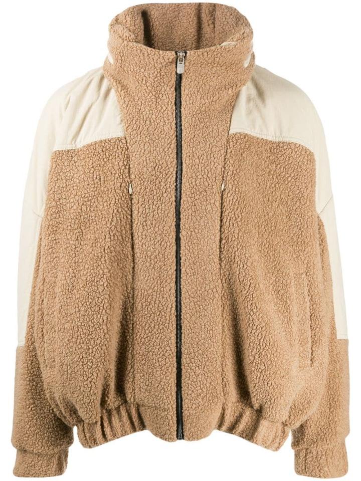 System Oversized Two-tone Jacket - Brown