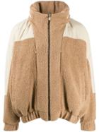 System Oversized Two-tone Jacket - Brown