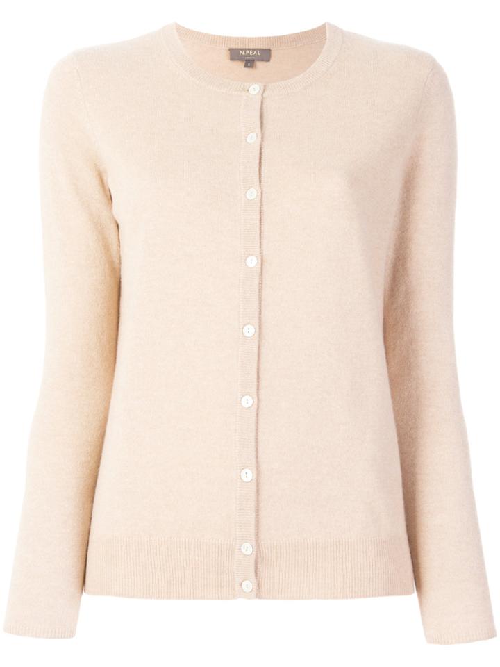 N.peal Round Neck Cardigan - Nude & Neutrals