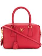 Prada Saffiano Top Handle Bag - Red