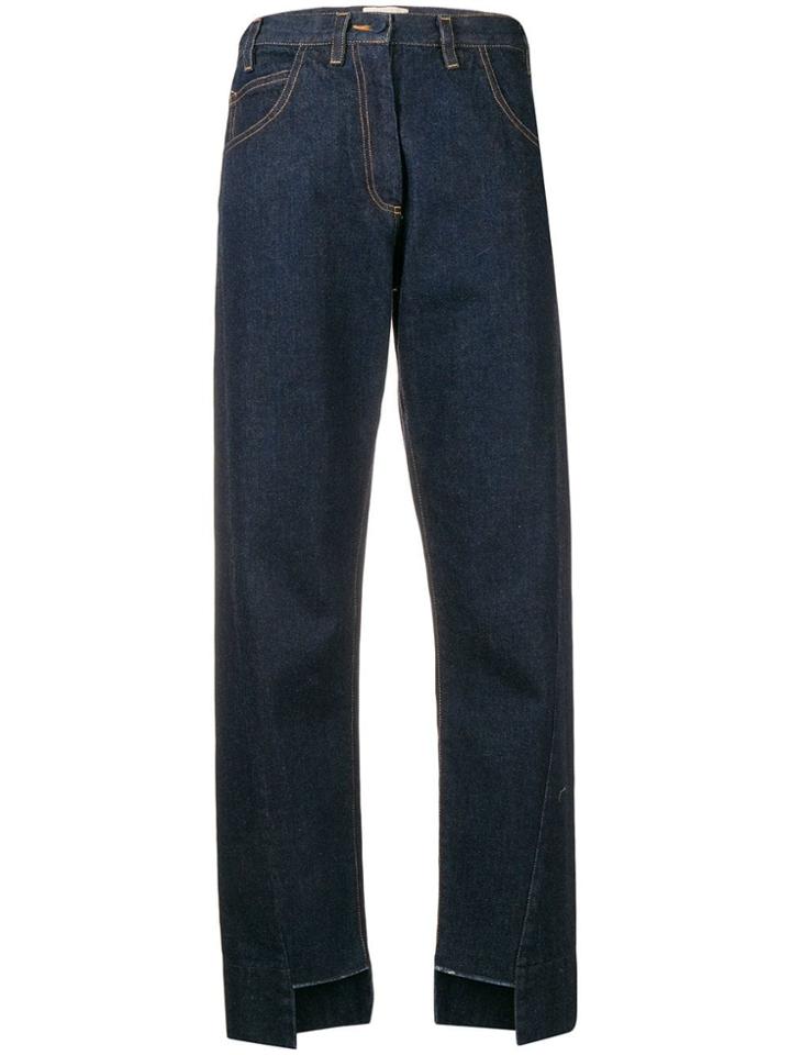 Maison Flaneur Step Hem Jeans - Blue