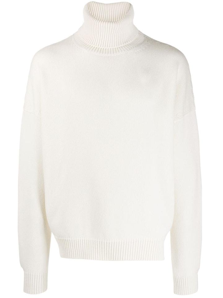 Loewe Ribbed Turtleneck Jumper - White