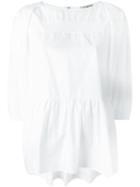 Hache Peplum Blouse, Women's, Size: 42, White, Cotton