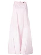 Jil Sander Navy Side Pockets Flared Dress, Women's, Size: 34, Pink/purple, Cotton