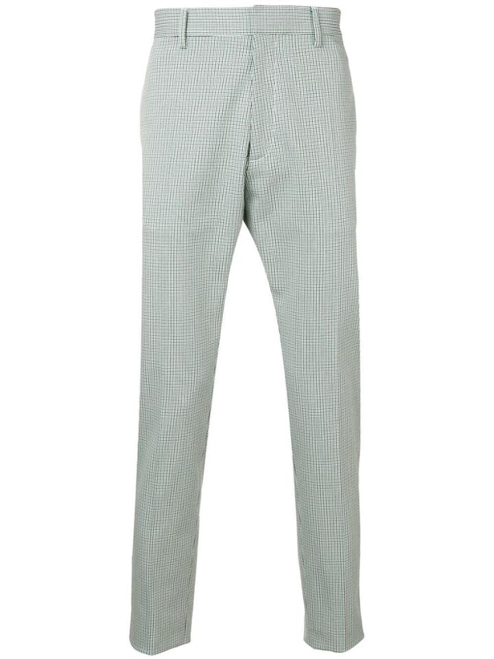 Dsquared2 Check Tapered Trousers - Green