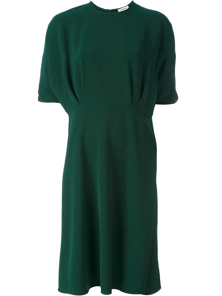 P.a.r.o.s.h. Pleated Puff Sleeve Dress