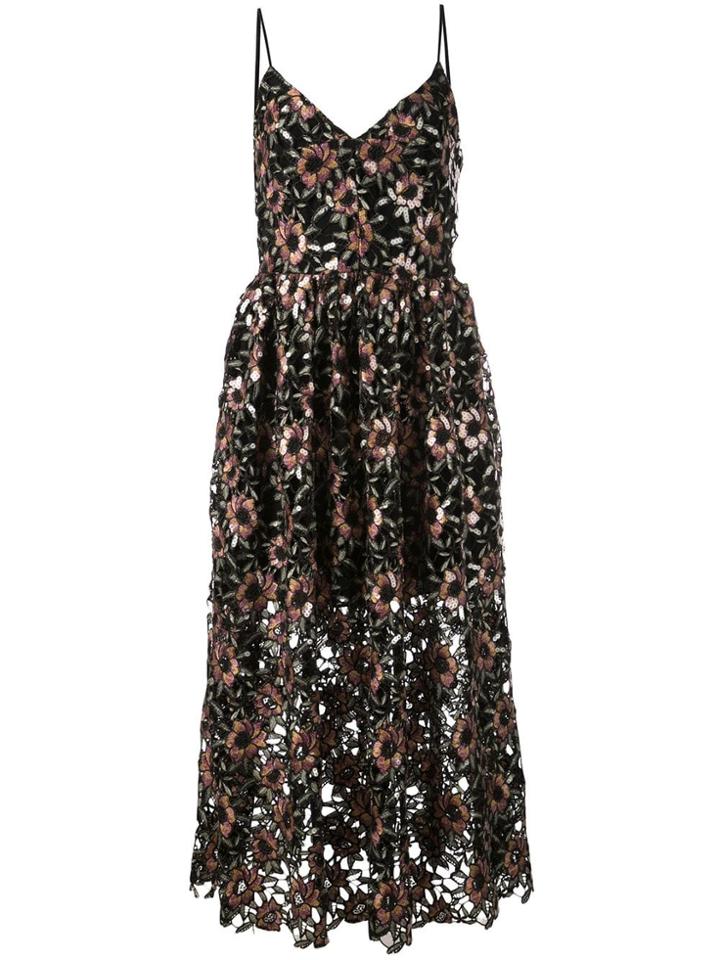 Prabal Gurung Sequined Midi Dress - Black
