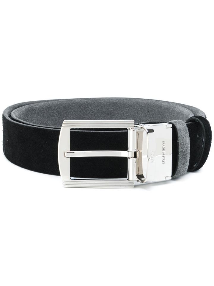 Kiton - Two-tone Belt - Men - Leather - 105, Black, Leather