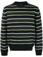Prada Striped Knit Sweater - Black