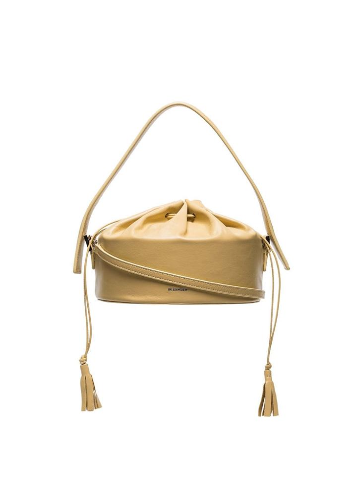 Jil Sander Drum Drawstring Tote - Yellow