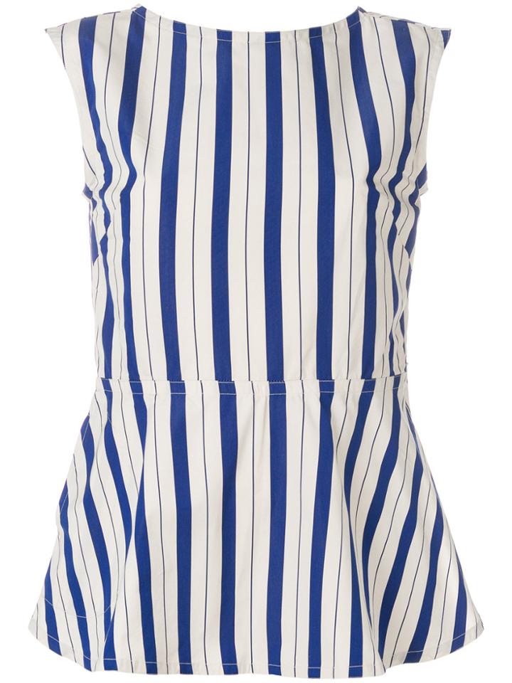 Sofie D'hoore Benedict Striped Peplum Top - Blue