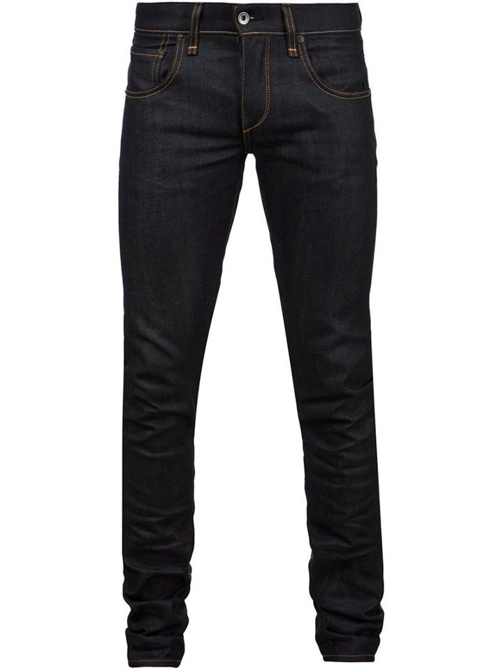 Rag & Bone Fit 1 Raw Skinny Jeans, Men's, Size: 33, Blue, Cotton/polyurethane