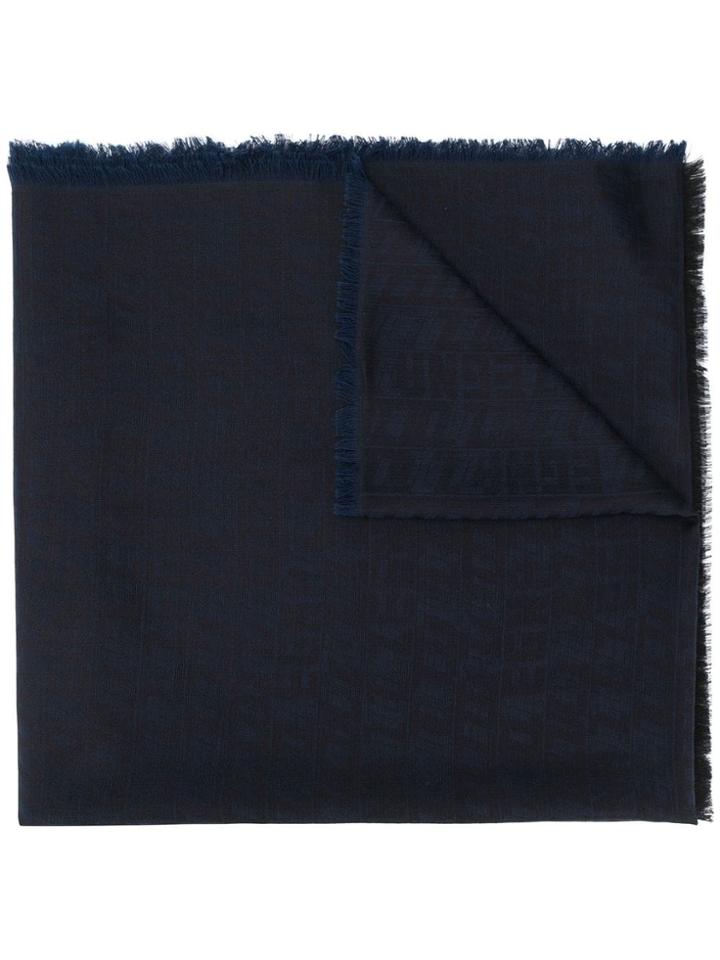 Z Zegna Raw Edge Scarf - Blue