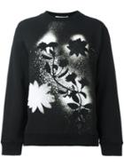 Christopher Kane Stencil Floral Sweatshirt, Women's, Size: Small, Black, Viscose/spandex/elastane/cotton