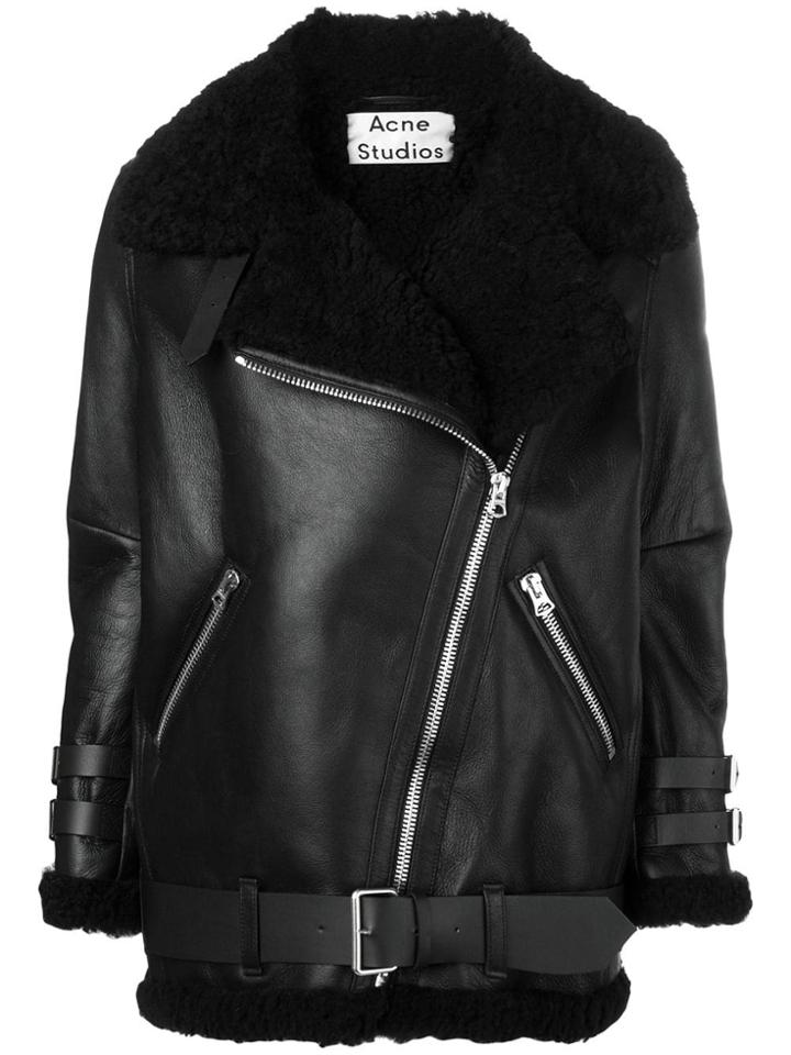 Acne Studios Velocite Shearling Jacket - Black