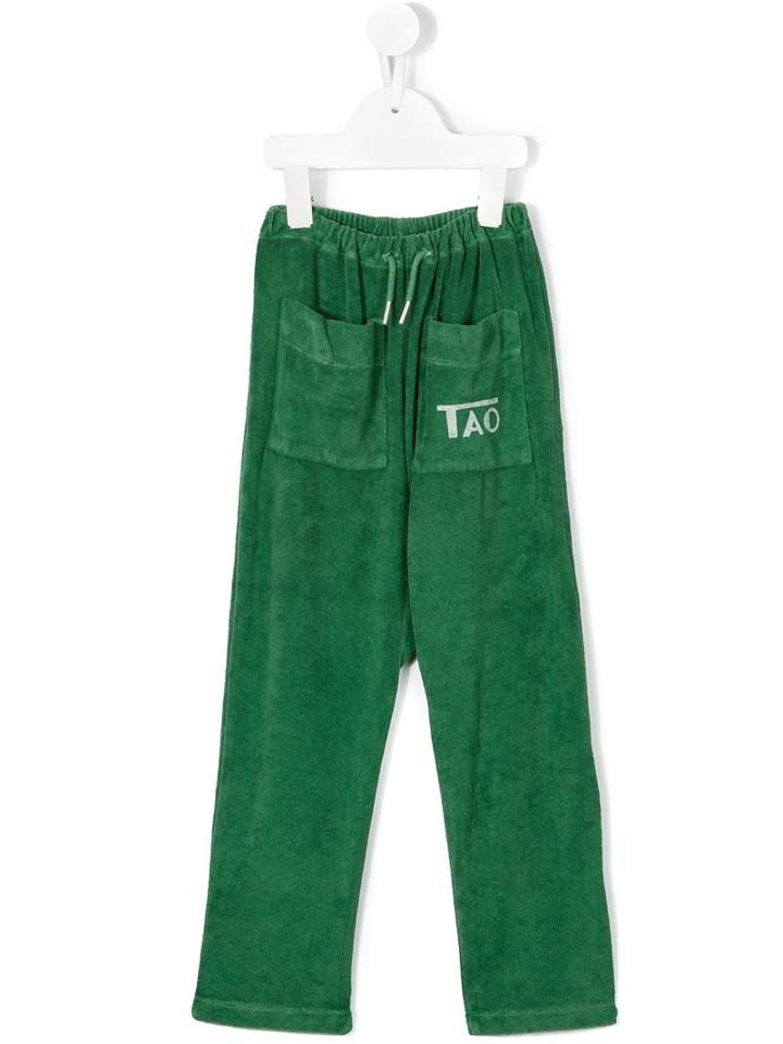 The Animal Observatory Drawstring Waist Trousers, Size: 8 Yrs, Green