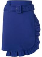 Prada Belted Asymmetric Skirt - Blue
