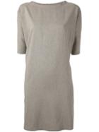 Mm6 Maison Margiela Elbow-sleeve Dress, Women's, Size: 40, Nude/neutrals, Viscose