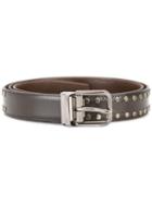 Dolce & Gabbana Studded Belt, Men's, Size: 95, Brown, Calf Leather/metal