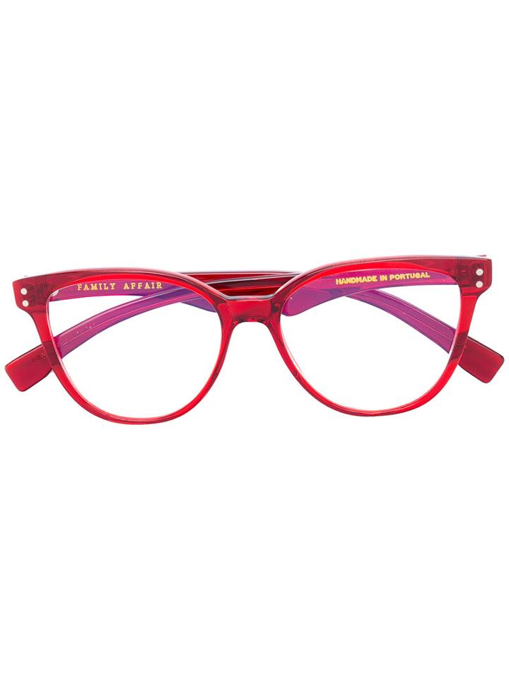 Family Affair - Cat Eye Glasses - Women - Acetate - 52, Red, Acetate