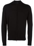 John Smedley High Neck Zipped Cardigan - Black